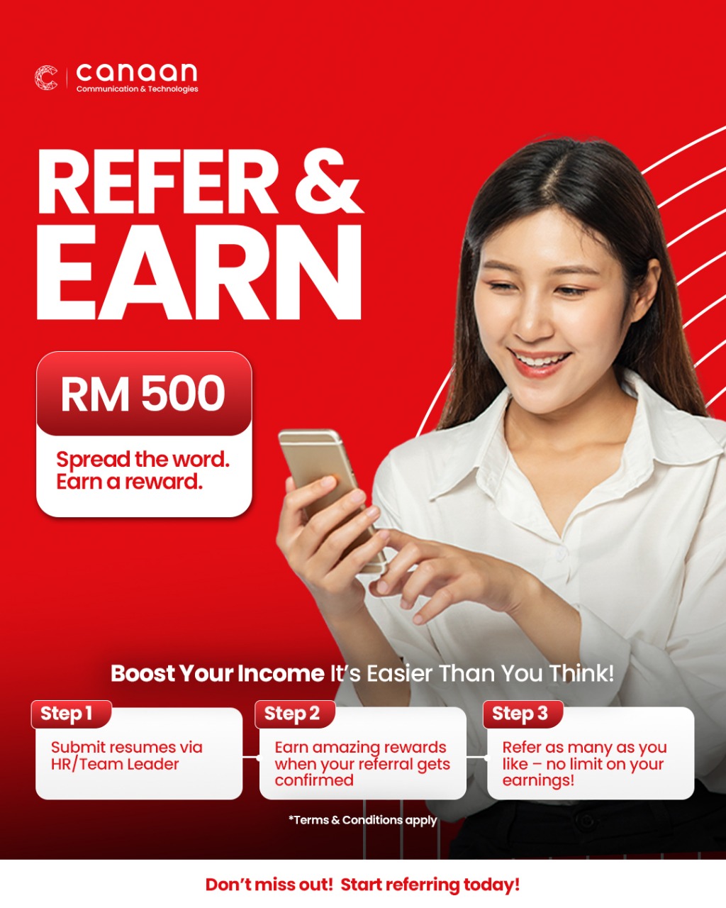 Refer & Earn poster